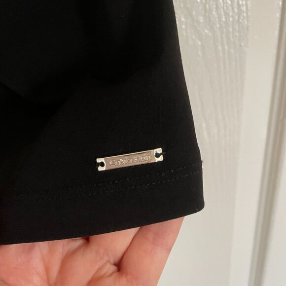 Calvin Klein Pearl Embellished Black Sleeveless Top - Picture 11 of 12